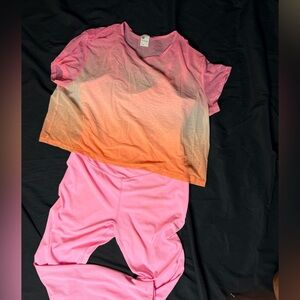 all in motion Pink Ombré Mesh Tee shirt